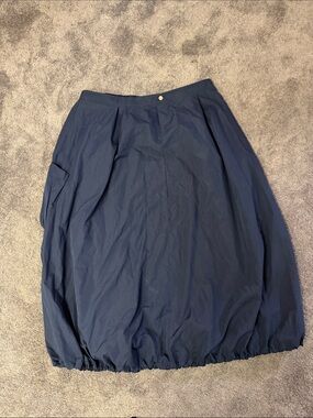 SHEIN Navy Bubble Hem Maxi Skirt